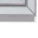 Sofia Tall Silver Mirrored 5 Drawer Chest by Lavishway | Chest Of Drawers-23888