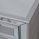 Sofia Tall Silver Mirrored 5 Drawer Chest by Lavishway | Chest Of Drawers-23884