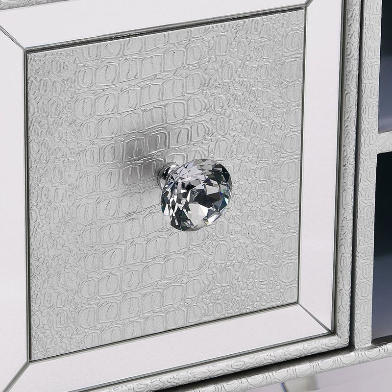 Sofia Silver Finish Glass TV Unit by Lavishway | TV Units Cabinets-23792