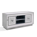 Sofia Silver Finish Glass TV Unit by Lavishway | TV Units Cabinets-23787