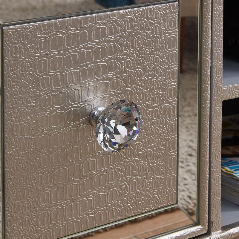 Sofia Silver Finish Glass TV Unit by Lavishway | TV Units Cabinets-23790