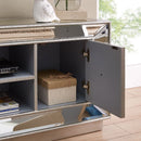 Sofia Silver Finish Glass TV Unit by Lavishway | TV Units Cabinets-23789