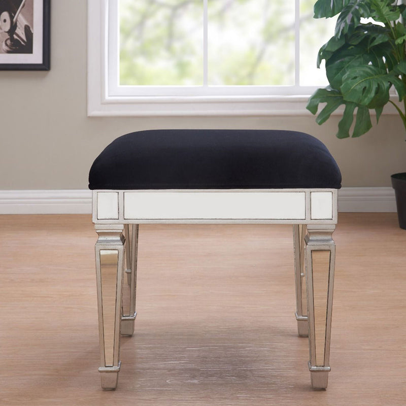 Sofia Velvet Dressing Table Stool by Lavishway | Dressing Table Stools-23398