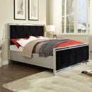 Sofia Low Foot End Velvet & Mirrored Bed by Lavishway | Velvet Bed-23877