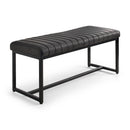 Soho Antique Black Faux Leather Dining Bench by Lavishway | Dining Benches-60766