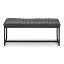 Soho Antique Black Faux Leather Dining Bench by Lavishway | Dining Benches-60767