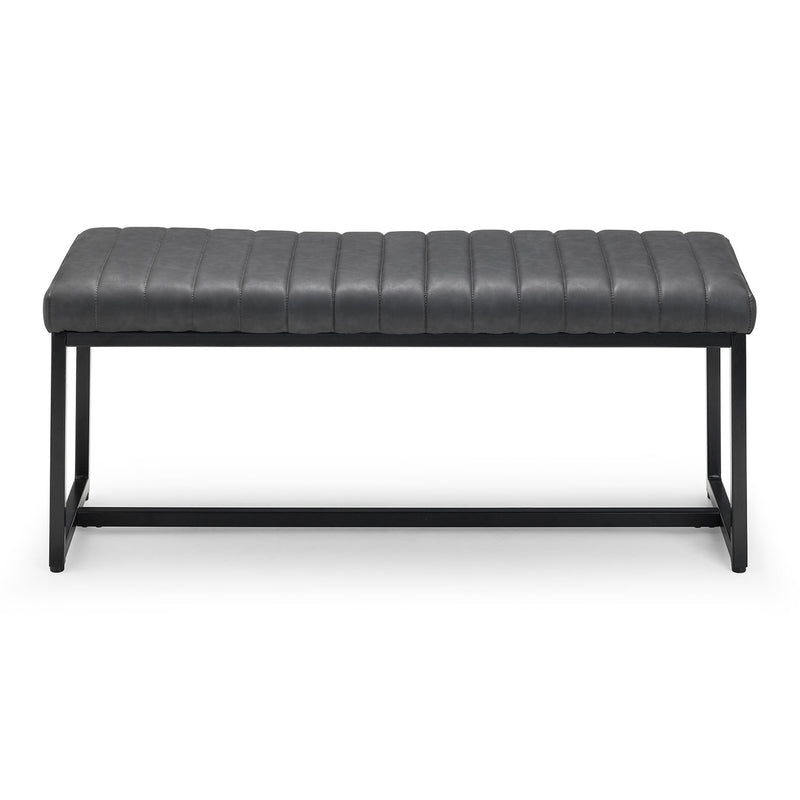 Soho Antique Black Faux Leather Dining Bench by Lavishway | Dining Benches-60767