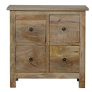 Solid Wood 4 Drawer Mini Cabinet Sideboard by Lavishway | Sideboards-22837