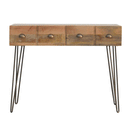 Montreal Solid Wood 4 Drawers Console Table by Lavishway | Hallway Console Table-57338