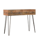 Montreal Solid Wood 4 Drawers Console Table by Lavishway | Hallway Console Table-57337