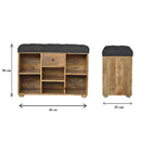 Solid Mango Wood Shoe Storage Bench by Lavishway | Benches & Storage Benches-22560