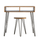 Montreal Solid Wood & Iron Desk With Stool by Lavishway | Reclaimed Wood Desks-57353