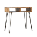 Montreal Solid Wood & Iron Desk With Stool by Lavishway | Reclaimed Wood Desks-57352