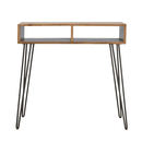Montreal Solid Wood & Iron Desk With Stool by Lavishway | Reclaimed Wood Desks-57354