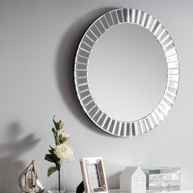 Sonata Round Bevelled Wall Mirror by Lavishway | Wall Mirrors-60732