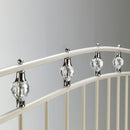 Sophie Stone White Metal Bed Frame by Lavishway | Metal Beds-60728