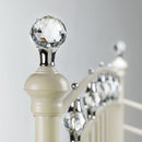 Sophie Stone White Metal Bed Frame by Lavishway | Metal Beds-60727