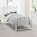Sophie Stone White Metal Bed Frame by Lavishway | Metal Beds-60723