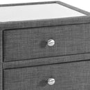 Sorrento Fabric 3 Drawers Bedside Table by Lavishway | Bedside Tables-60692