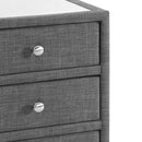 Sorrento Fabric 3 Drawers Bedside Table by Lavishway | Bedside Tables-60691