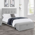 Sorrento Fabric & Hardwood Bed Frame by Lavishway | Fabric Beds-60676