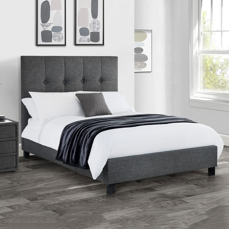 Sorrento Fabric & Hardwood Bed Frame by Lavishway | Fabric Beds-60675