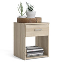 Space Oak Finish 1 Drawer Bedside Table by Lavishway | Bedside Tables-28944