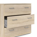 Space Oak Finish 3 Drawers Chest by Lavishway | Chest Of Drawers-28903