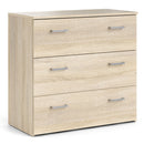 Space Oak Finish 3 Drawers Chest by Lavishway | Chest Of Drawers-28908