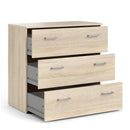 Space Oak Finish 3 Drawers Chest by Lavishway | Chest Of Drawers-28904