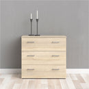 Space Oak Finish 3 Drawers Chest by Lavishway | Chest Of Drawers-28900