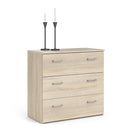 Space Oak Finish 3 Drawers Chest by Lavishway | Chest Of Drawers-28905