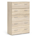 Space Oak Finish 5 Drawers Chest by Lavishway | Chest Of Drawers-28885