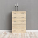Space Oak Finish 5 Drawers Chest by Lavishway | Chest Of Drawers-28881
