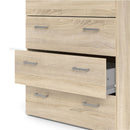 Space Oak Finish 5 Drawers Chest by Lavishway | Chest Of Drawers-28884