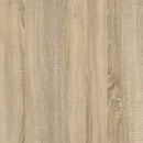 Space Oak & White High Gloss 4 Doors Wardrobe by Lavishway | Wardrobe-28802