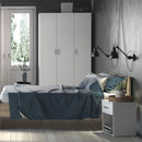 Space White 1 Drawer Bedside Table by Lavishway | Bedside Tables-28942