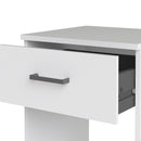 Space White 1 Drawer Bedside Table by Lavishway | Bedside Tables-28941