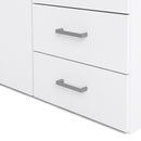 Space White 2 Doors 3 Drawers Wide Wardrobe by Lavishway | Wardrobe-28750