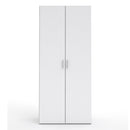 Space White 2 Doors Wooden Wardrobe by Lavishway | Wardrobe-28769