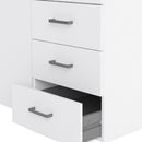 Space White 3 Doors 3 Drawers Wardrobe by Lavishway | Wardrobe-28830