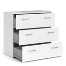 Space White Finish 3 Drawers Chest by Lavishway | Chest Of Drawers-28893