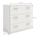 Space White Finish 3 Drawers Chest by Lavishway | Chest Of Drawers-28898