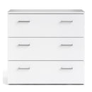 Space White Finish 3 Drawers Chest by Lavishway | Chest Of Drawers-28895