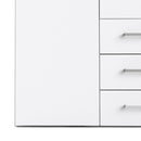 Space White Finish 4 Doors Wardrobe by Lavishway | Wardrobe-28799