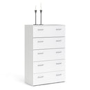 Space White Finish 5 Chest Of Drawers by Lavishway | Chest Of Drawers-28863