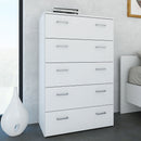 Space White Finish 5 Chest Of Drawers by Lavishway | Chest Of Drawers-28858
