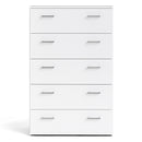 Space White Finish 5 Chest Of Drawers by Lavishway | Chest Of Drawers-28862