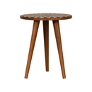 Spiral Pattern Top Solid Wood End Table by Lavishway | Side Tables-57217