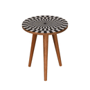 Spiral Pattern Top Solid Wood End Table by Lavishway | Side Tables-57216
